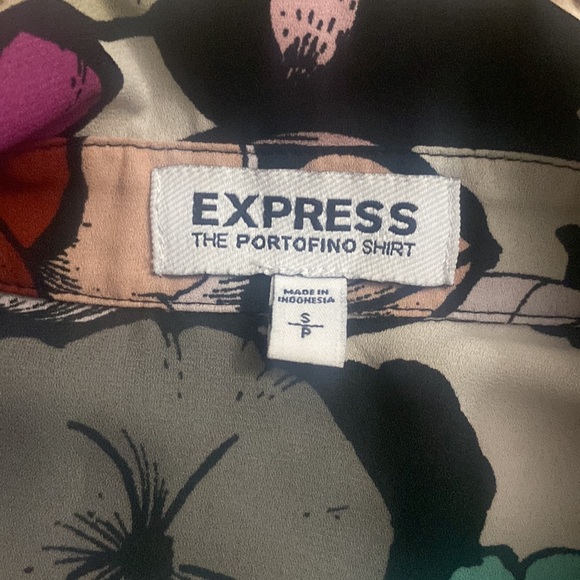 EXPRESS Button down Portofino Floral blouse Size Small - Picture 4 of 5